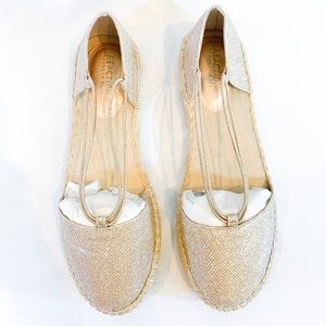 Kenneth Cole rose gold espadrille NWT